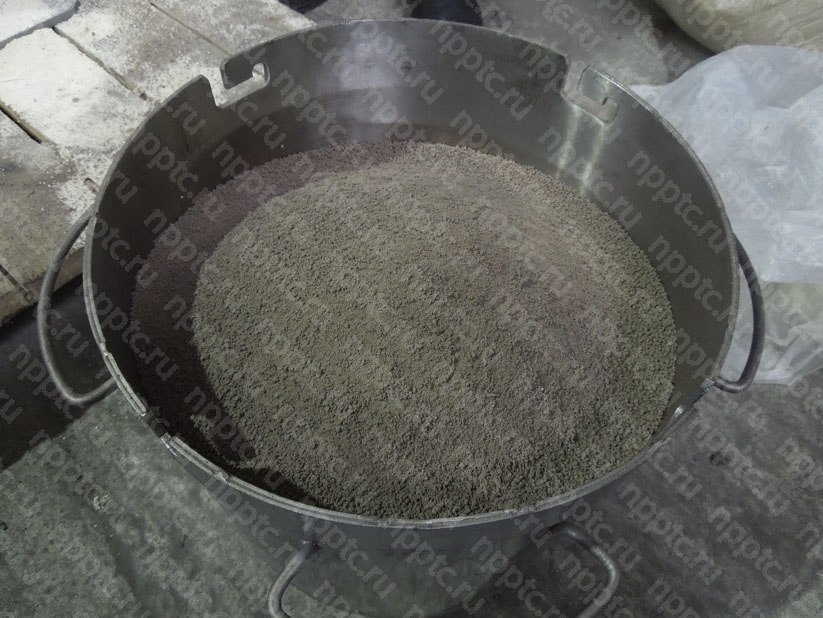 Эксперимент по гранулированию керамической шихты