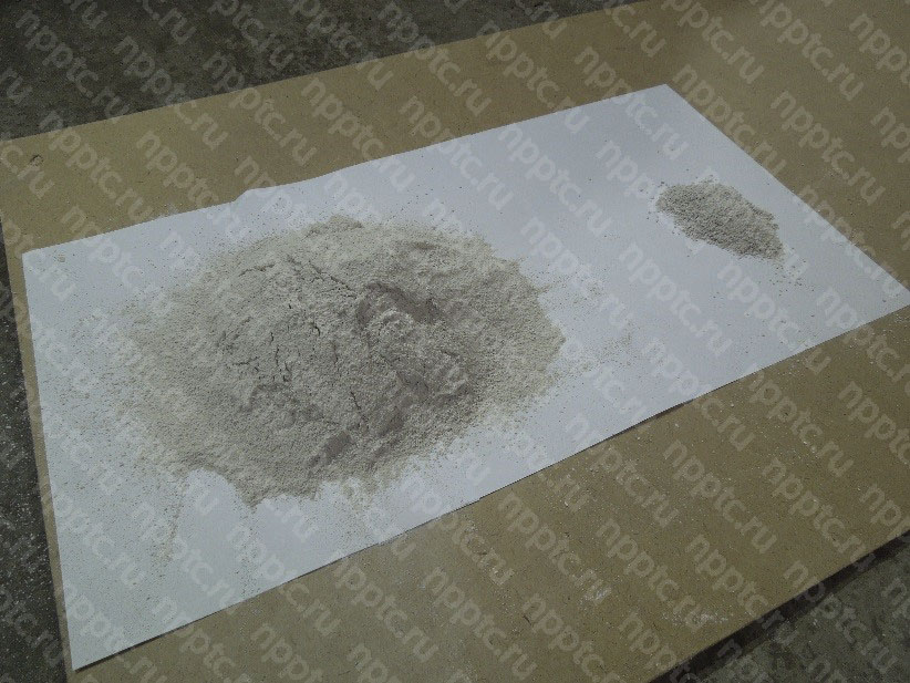 Эксперимент по дроблению кусков спеченного стеклопорошка 