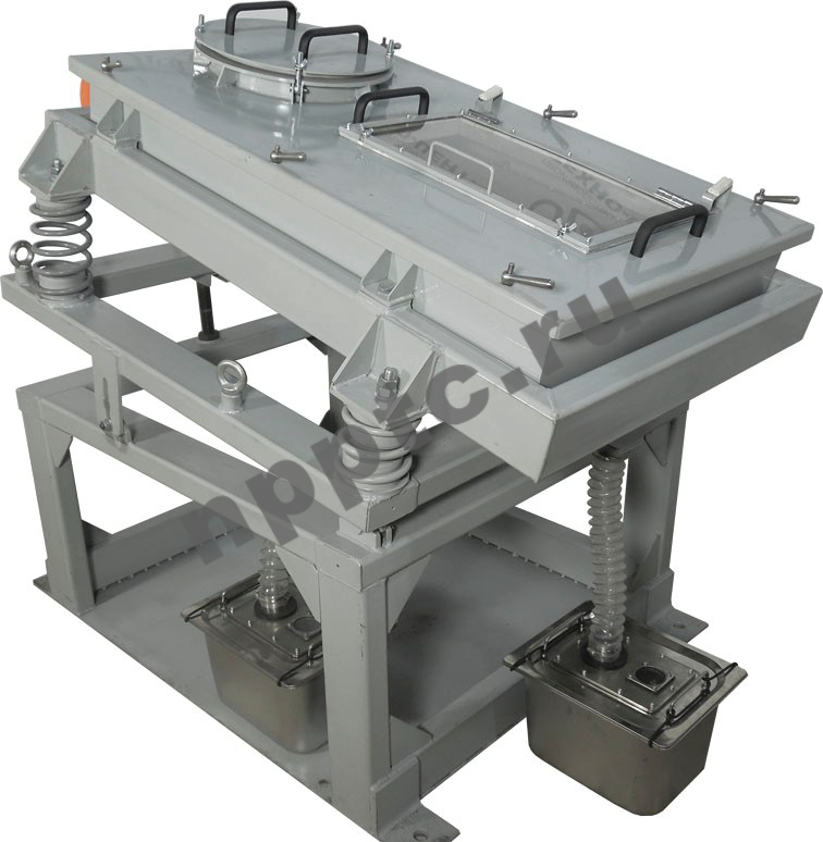 Высокочастотное вибросито с эллиптическим типом колебаний. Имеет два вибродвигателя на корпусе вибросита.